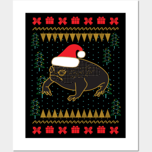 Black Desert Rain Frog Ugly Christmas Sweater Posters and Art